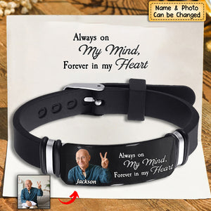 Custom Photo I'm Always With You - Memorial Gift For Family, Friend - Personalized Engraved Bracelet