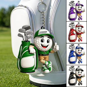 Golf Player Keychain โ Personalized Gift For Golf Lovers