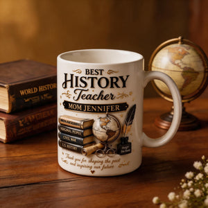 America 250th Anniversary Patriotic Coffee Cup โ Personalized History Teacher Mom Mug