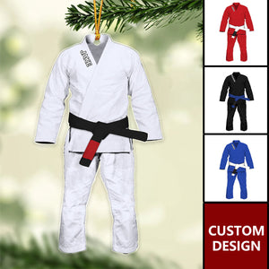 Jiu Jitsu Uniform Custom Name Ornament - Christmas Gifts For Jiu Jitsu Lovers