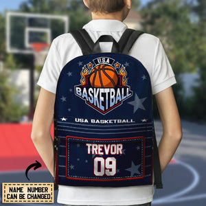 Basketball Personalized Premium Kids Backpack Back To School Gift