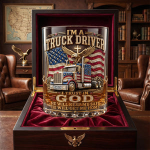 Dad Whiskey Glass โ Personalized Gifts For Christian Truck Driver