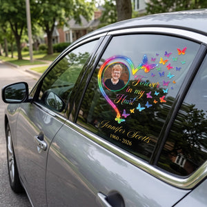 Memorial Gift For Loss Of Loved One โ Personalized Decal "Forever In My Heart"