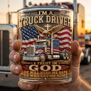 Dad Whiskey Glass โ Personalized Gifts For Christian Truck Driver