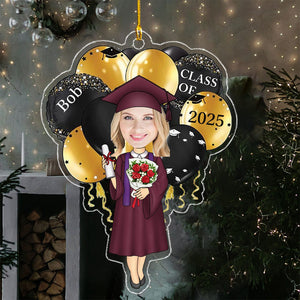Personalized Acrylic Ornament - Graduation Memory Hanger With Your Photo - Gift For Friends, Children