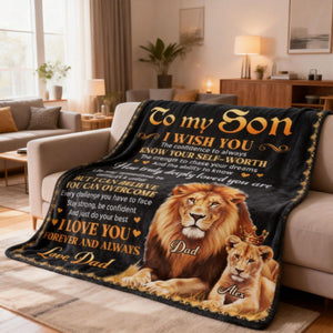 Just Do Your Best - Personalized Custom Fleece Blanket Gift for Son, Grandson, Daughter