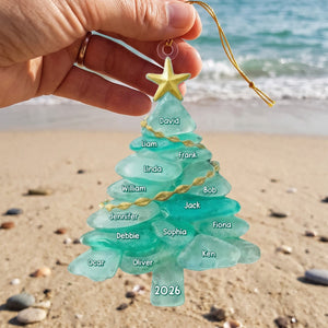 Sea Glass Tree โ Personalized Acrylic Ornament