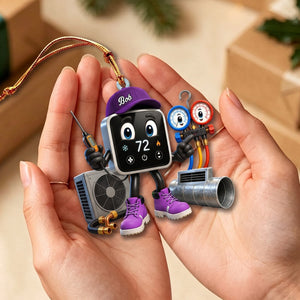 Smart Thermostat HVAC Mascot Ornament โ Funny Personalized Heating & Cooling Tech Gift