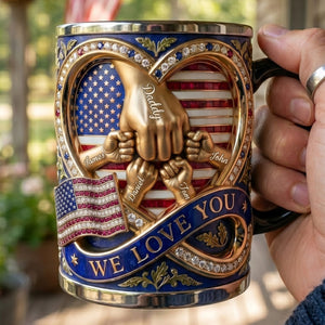 Personalized "Love You, Dad" Magic Mug – America 250th Anniversary | Gift For Dad