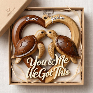 Heart With Turtles โ Personalized Acrylic Hanging Ornament