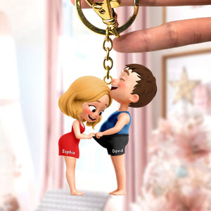 Cheeky Couple Keychain - Personalized Gifts For Couple