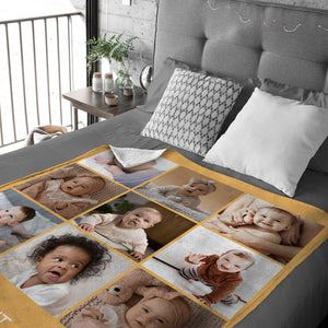 Personalized Photo Collage Blanket , Baby Blanket, Family Blanket