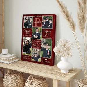 Personalized Graduation Photo Canvas Poster, Custom Senior Photo Wall Art, Graduation Gift For Him Her