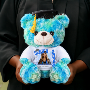 Family Personalized Custom Graduation Litter Bear Plush - Graduate Bear With Cap
