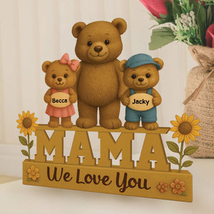Mama I Love You, Personalized Mother's Day Gift, Custom Shaped Acrylic Plaque
