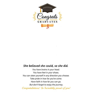 Engraved Name Personalized Bachelor Hat Graduation Initial Necklace