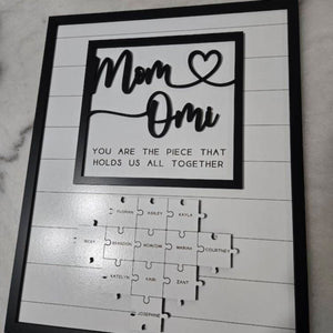 You are the Piece That Holds Us Together-Personalized Puzzle Plaque