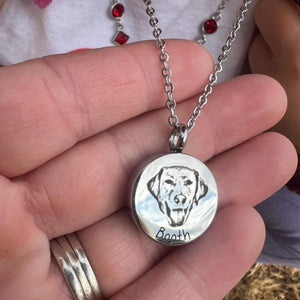 Custom urn for ashes keepsake, grief necklace, dog Ashes for urn