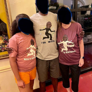 Funny Custom Face stick figures Birthday Party Group Personalized T-Shirt