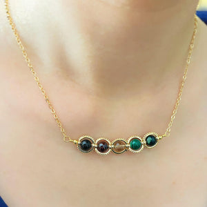 Zodiac Necklace Natural Astrology Jewelry Gift