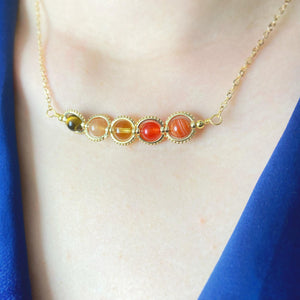 Zodiac Necklace Natural Astrology Jewelry Gift