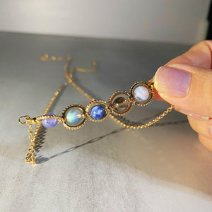 Zodiac Necklace Natural Astrology Jewelry Gift