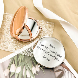 Personalized Custom Text Compact Mirror