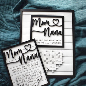 You are the Piece That Holds Us Together-Personalized Puzzle Plaque