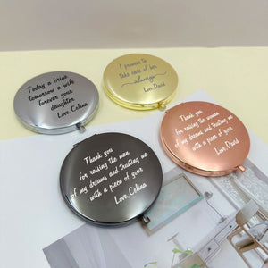 Personalized Custom Text Compact Mirror
