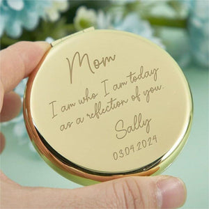 Personalized Custom Text Compact Mirror