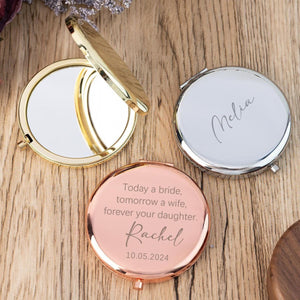 Personalized Custom Text Compact Mirror