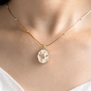 Personalized Photo Locket Necklace with Angel