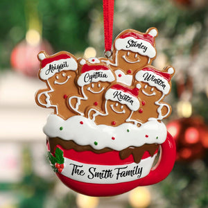 Personalized Christmas Gingerbread Family Ornament