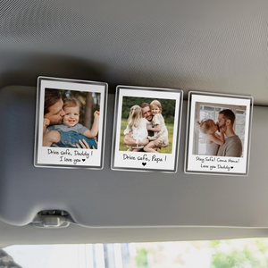 Personalized Dad Gifts Custom Photo Car Visor Clip