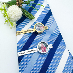 Personalized Photo Memorial Tie Clip Custom Tie Clip with Text and Image