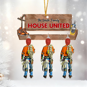 Personalized Gifts For Family Lineman Christmas Ornament