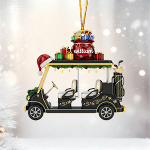 Golf Cart Ornament - Personalized Gifts For Golf Lovers