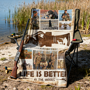 Personalized Hunting Photo Collage Blanket,Hunting Memories Gift For Hunters