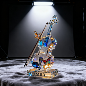 Personalized Violin Music Crystal Effect Plaque,Gift for Violinist