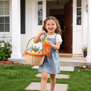 Personalized Bunny Rabbit, Plush Reversible Carrot Keychain Easter Gifts