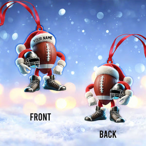 Custom Name Rugby Personalized Acrylic Ornament Rugby Lover Christmas Gift