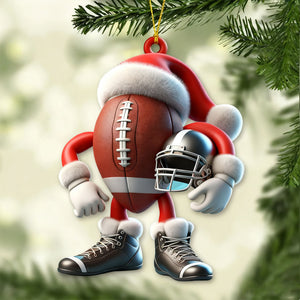 Custom Name Rugby Personalized Acrylic Ornament Rugby Lover Christmas Gift