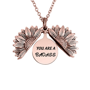 You Are A Badass-Sunflower Necklace