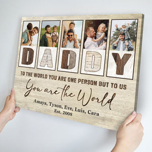 Daddy Custom Photo Canvas – Best Father’s Day Gift