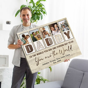 Daddy Custom Photo Canvas – Best Father’s Day Gift