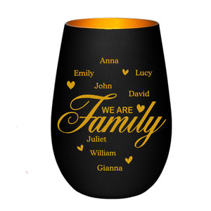 Personalized We are Family Scented Candle Cup