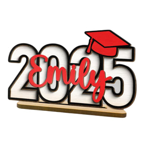 2025 Graduation Senior Personalized 2-Layer Standing Wooden Plaque