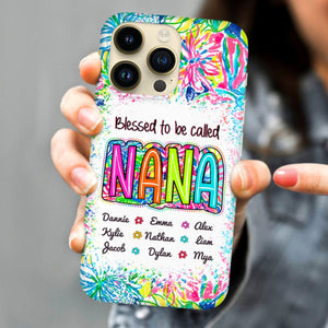 Blessed to be called Grandma Nana Gigi - Personalized Scribble Doodle Phone case