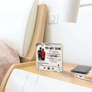 To My Son From Mom Dad Personalized Music Fridge Magnet, Heartfelt Father's Day Gift For Son