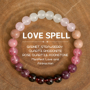 Seven Colored Stone, Tiger Eye Stone Bracelet - 7 Chakras Card Bracelet